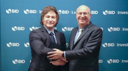 El Presidente Javier Milei y el presidente del BID Ilan Golfajn