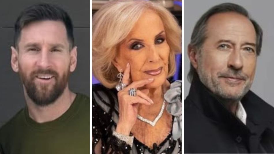 Lionel Messi, Mirtha Legrand y Guillermo Francella