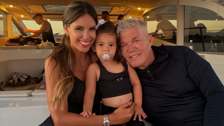 Barby Franco y Fernando Burlando con su hija Sarah