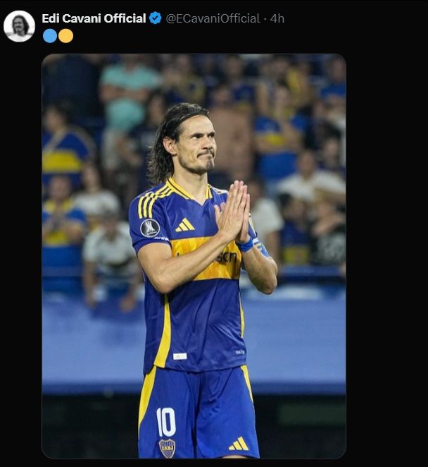 La publicación de Cavani