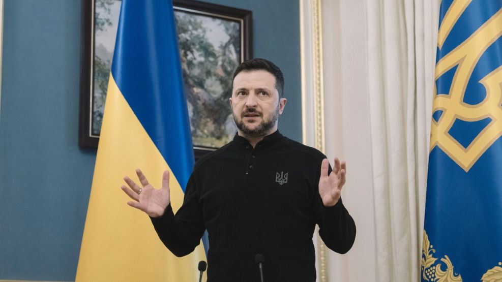 Volodymyr Zelenskiy in Kyiv on Feb. 26. 