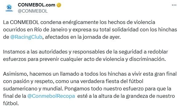 Comunicado CONMEBOL