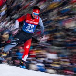El canadiense Pierre Grall-Johnson en el Campeonato Mundial de Esquí Nórdico. Noruega. Foto de Jonathan NACKSTRAND / AFP | Foto:AFP