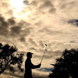  Kris Ventura de Noruega juega su tiro en Palm Beach Gardens, Florida. Foto de Mike Ehrmann / AFP | Foto:AFP