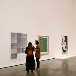  Los visitantes observan "Obras maestras sobre papel de Budapest" en el Museo Guggenheim Bilbao. Foto de ANDER GILLENEA / AFP | Foto:AFP