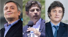 Máximo Kirchner, Axel Kicillof y Javier Milei