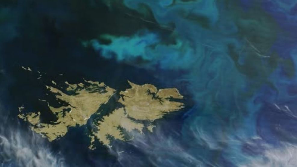 Imagen de las Islas Malvinas captadas por la NASA 20250228