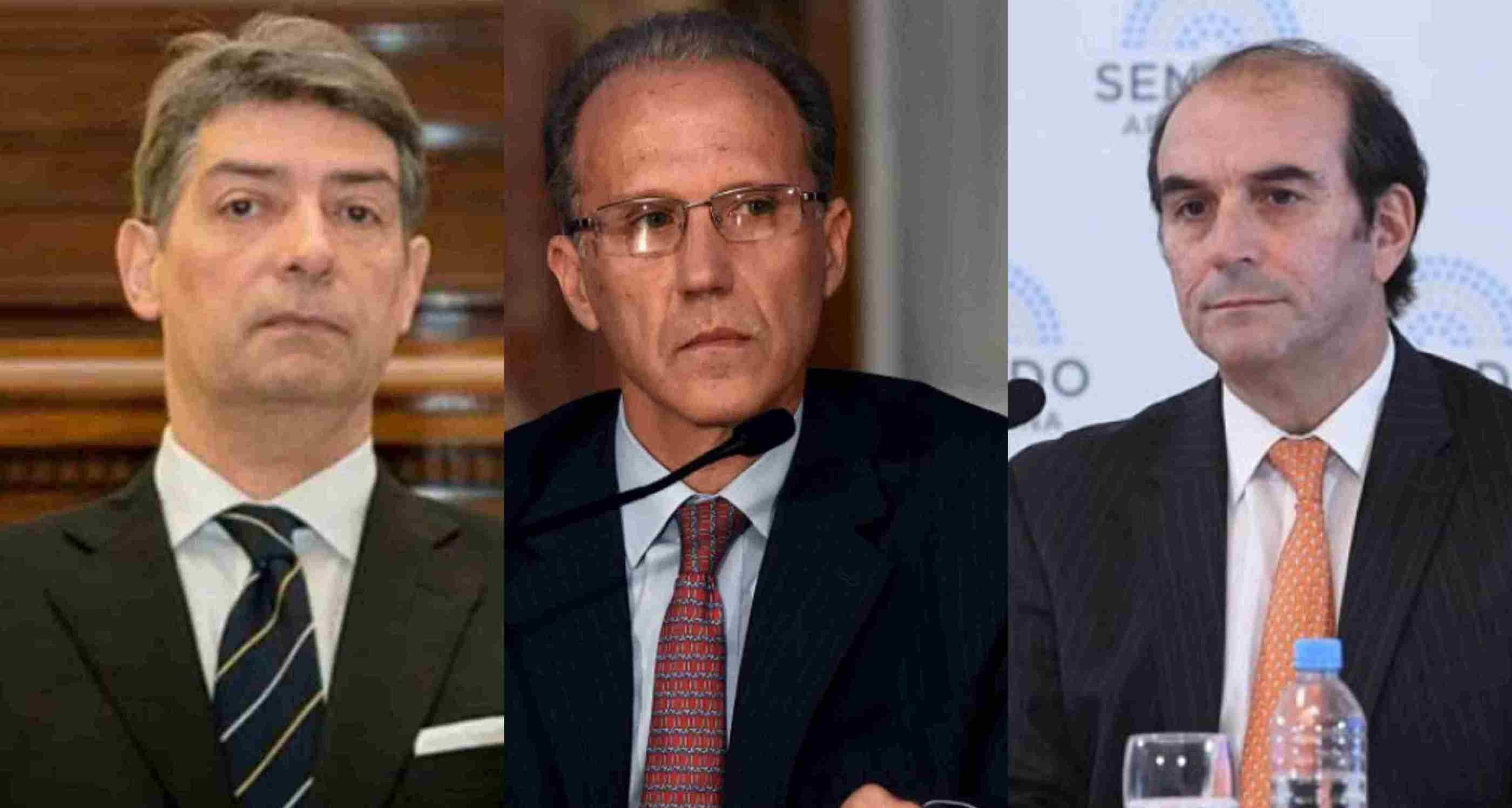 (De izq. a der.) Corte Suprema: H.Rosatti y C.Rosenkrantz como García Mansilla, aceptaron ingresar por decreto.