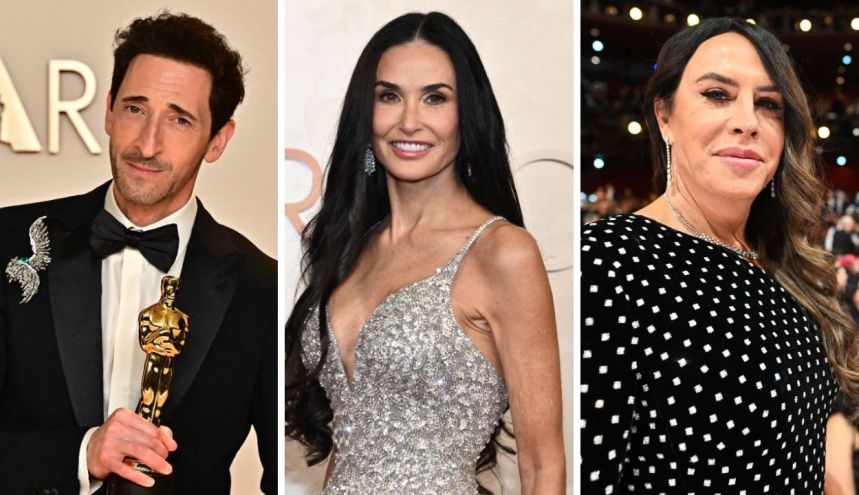 Adrien Brody, Demi Moore y Karla Sofía Gascón