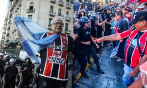 Hinchas Chacarita marcha jubilados