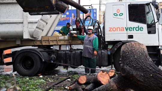 Calles anegadas y árboles caídos: así fue el impacto de la tormenta en CABA