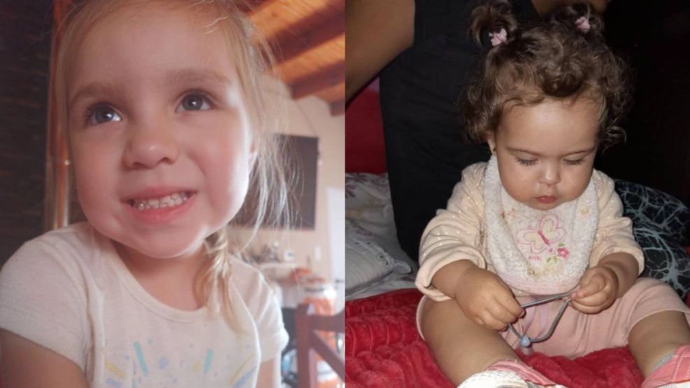 Pilar Hecker, de 5 años, y su hermana Delfina Hecker, de 1