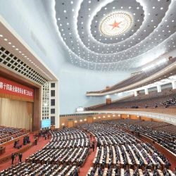 La tercera reunión plenaria de la tercera sesión del XIV Comité Nacional de la Conferencia Consultiva Política del Pueblo Chino (CCPPCh) es celebrada en el Gran Palacio del Pueblo, en Beijing, capital de China. | Foto:Xinhua/Cai Yang