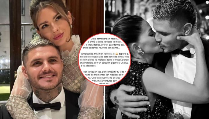 El romántico mensaje de Mauro Icardi para la China Suarez por su cumpleaños: "Te amo Coquito"