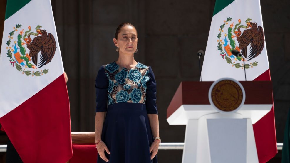 President Sheinbaum Delivers Address To Announce Trump Countermeasures At Zocalo