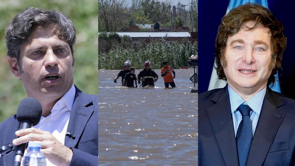 Axel Kicillof, Bahía Blanca, y Javier Milei