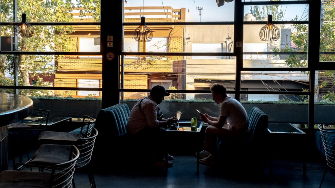 Diners at a restaurant in Buenos Aires, Argentina.