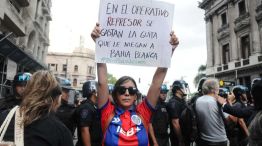 La marcha de los jubilados con los hinchas, la protesta en el Congreso 20250312