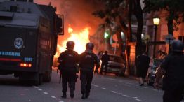 La marcha de los jubilados con los hinchas, la protesta en el Congreso 20250312