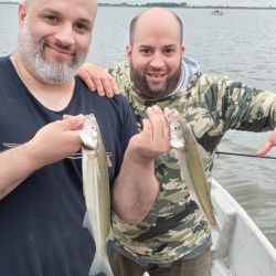 El pesquero con sus botes y zona de descanso para los aficionados, ejemplar por las comodidades que brinda para la familia. La carnada ideal para esta pesca: mojarra mediana.