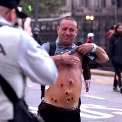 Marcha de los jubilados con los hinchas, la protesta en el Congreso | Foto:Juan Obregon