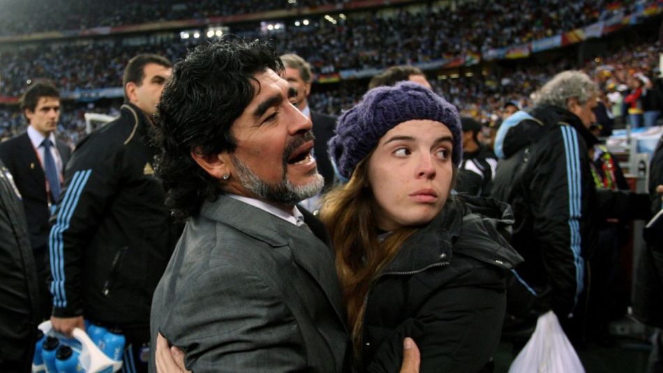 Dalma Maradona con Diego Armando