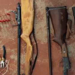 Las armas secuestradas.