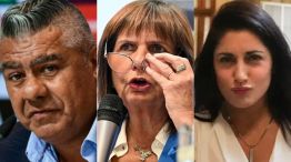 20250315 Claudio 'Chiqui' Tapia (presidente de AFA), Patricia Bullrich (Ministra de Seguridad) y Juliana Santillán (Diputada Nacional por la Libertad Avanza)