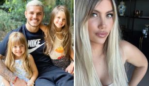 Mauro Icardi con sus hijas - Wanda Nara 