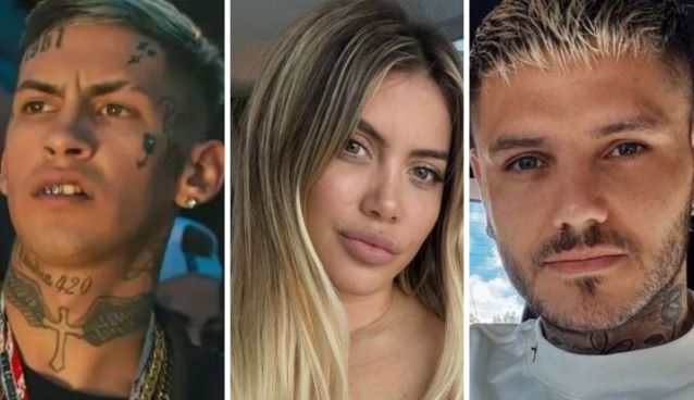 L-Gante, Wanda Nara y Mauro Icardi