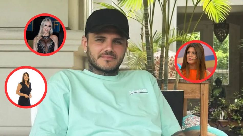 Mauro Icardi, Elba Marcovecchio, Lara Piro y Guadalupe Guerrero