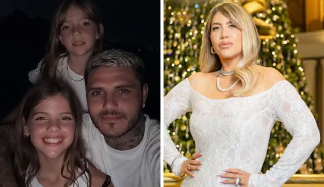 Mauro Icardi con sus hijas - Wanda Nara 