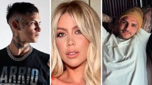 L-Gante, Wanda Nara y Mauro Icardi