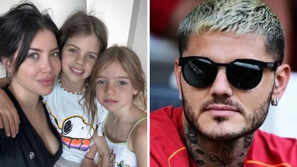 Wanda Nara, Francesca, Isabella y Mauro Icardi