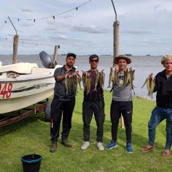 En los sectores más profundos de la laguna se llevan las palmas los aparejos del tipo paternóster. 