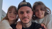 Mauro Icardi junto a sus hijas