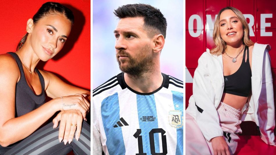 Antonela Roccuzzo, Lionel Messi y Sofi Martínez