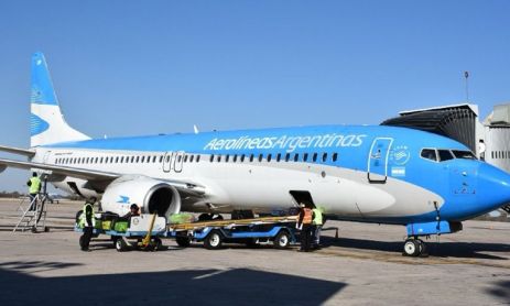 Avión aerolíneas Argentinas en Córdoba