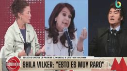 Shila Vilker en el piso de "Comunistas". Captura de TV.