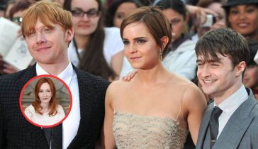 J.K. Rowling, Daniel Radcliffe, Emma Watson y Rupert Grint