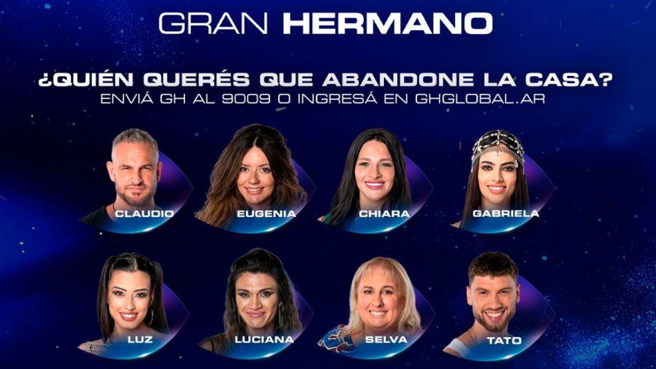 Los ocho nominados de Gran Hermano para la gala de eliminación del lunes 24 de marzo