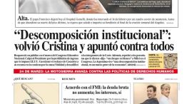 La tapa del Diario PERFIL del domingo 23 de marzo de 2025