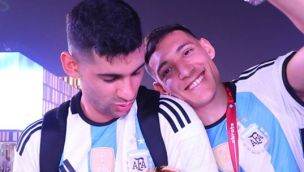 Cuti Romero y Nahuel Molina