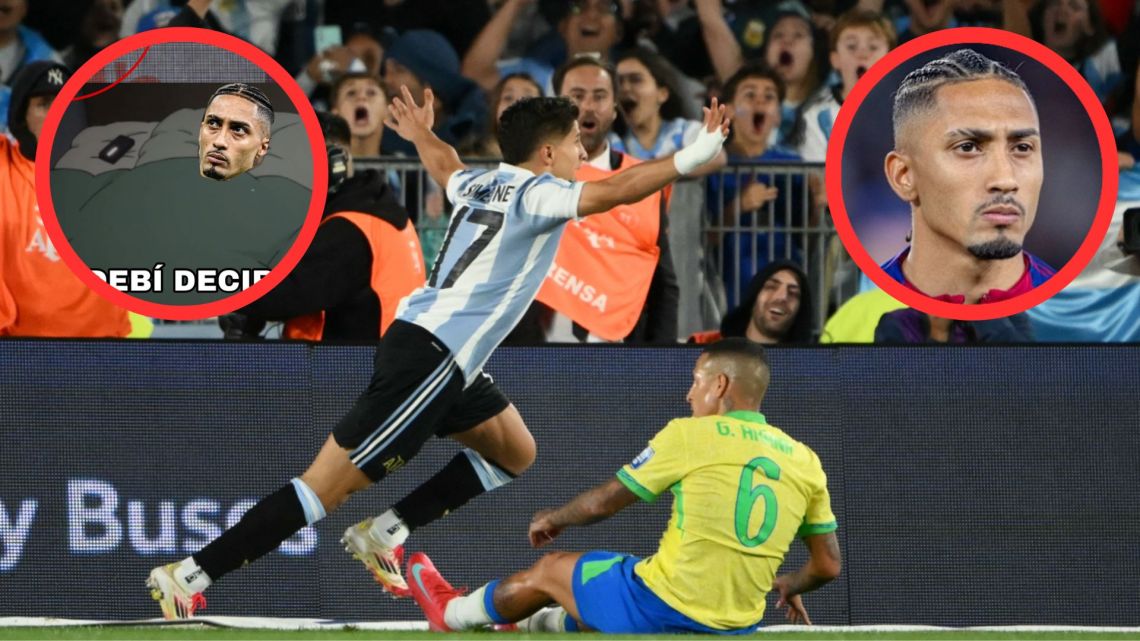 Tras la aplastante victoria de Argentina contra Brasil, la red estalló con  memes sobre Raphinha | Exitoina