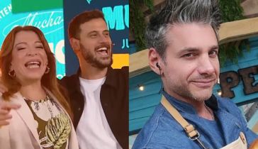 Lizy Tagliani, Diego Leuco y Rodrigo Cascón