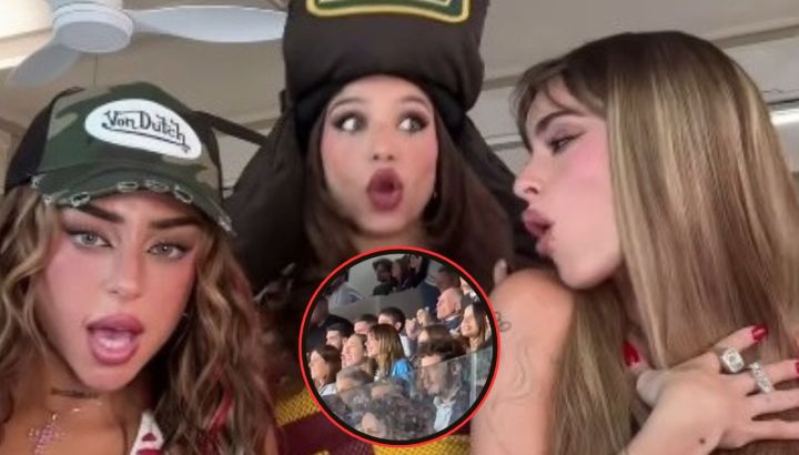 Tini Stoessel, Nicki Nicole y Emilia Mernes disfrutaron juntas el triunfo de Argentina frente a Brasil