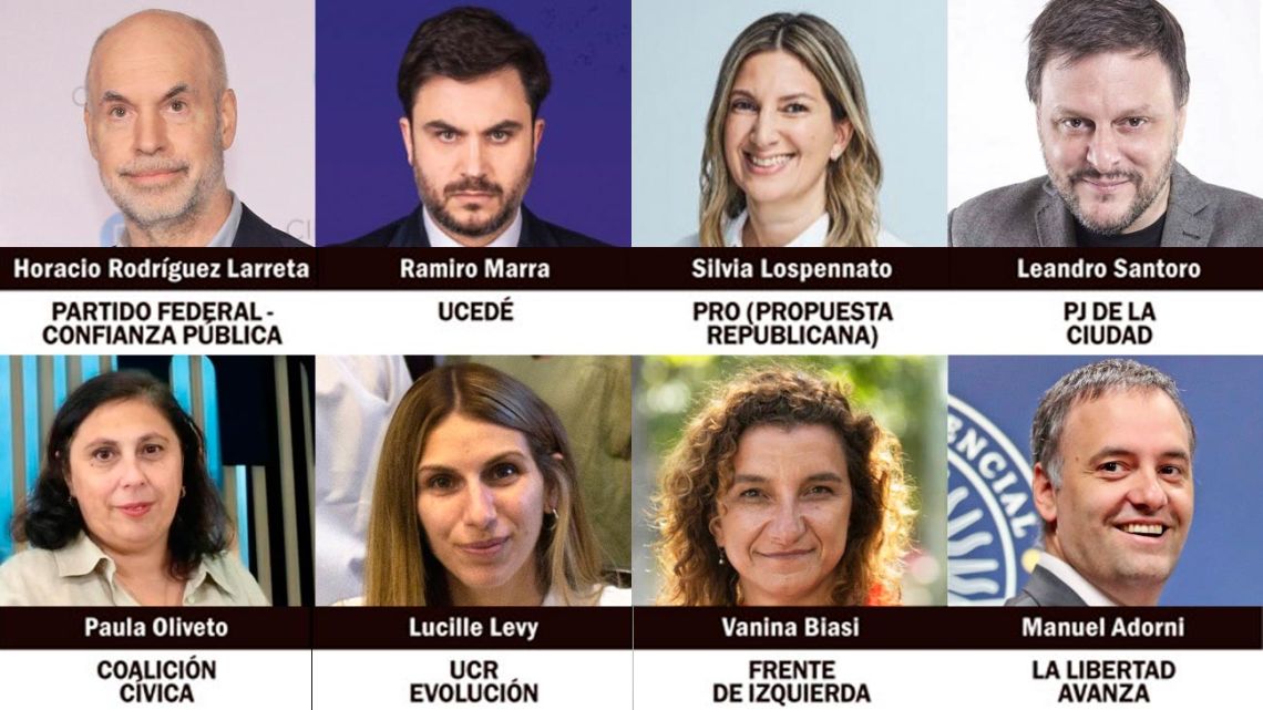 Quiénes son los candidatos que encabezan las listas para las elecciones porteñas