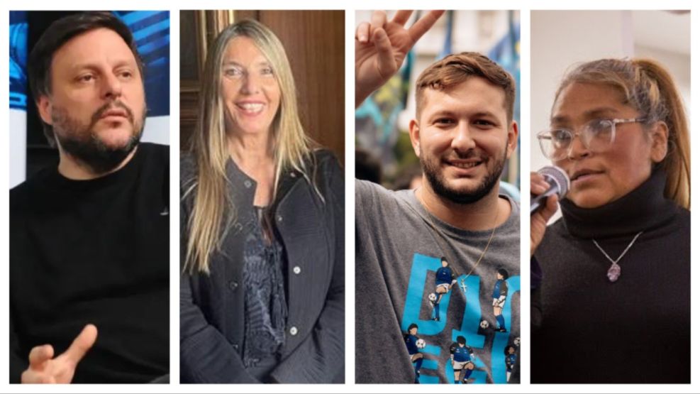 La lista de Santoro en el PJ porteño: la vicedecana de Medicina Claudia Negri; el dirigente y streamer Federico Mochi y la militante social Mariana González.