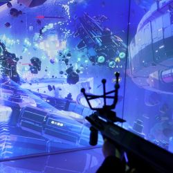 Un visitante experimenta un juego interactivo de realidad extendida durante la Convención de Ciencia Ficción de China 2025, en Beijing, capital de China. | Foto:Xinhua/Zhang Chenlin