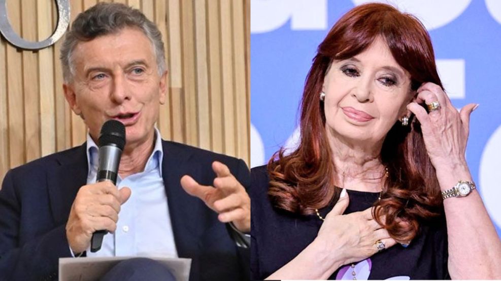 Los expresidentes Mauricio Macri y Cristina Kirchner